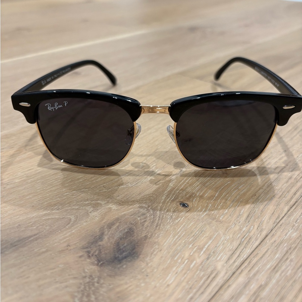 Ray-Ban Clubmaster Black and Gold Sunglasses